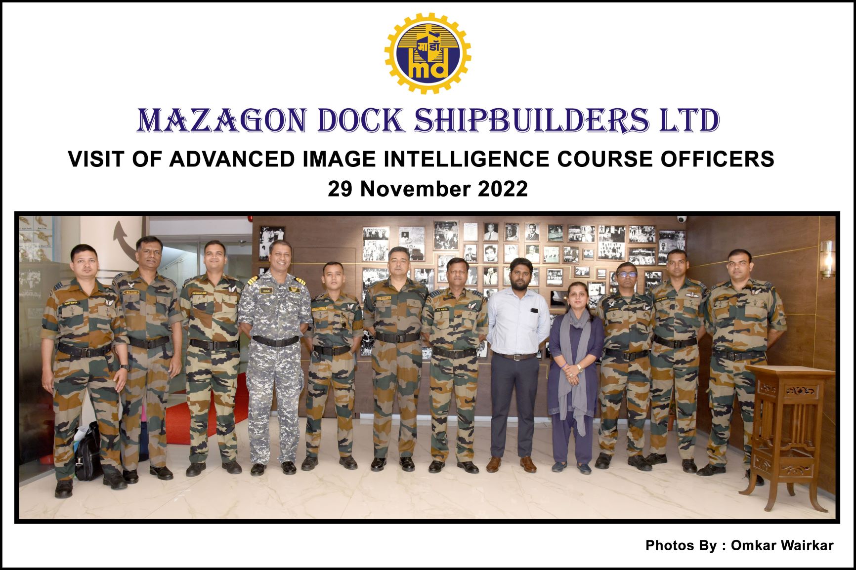 Visit Of Advanced Image Intelligence Course Officers- 29th Nov 2022
